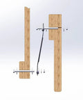 Durable Galvanized Glider Bearing Arms 9 Inch Overall Length 7 And A Half Inch Center To Center Bolt Hole Distance 1 Quarter Inch Bolt Hole Diameter Four Pack Replacement Hardware For Outdoor Patio Gliders And Garden Benches side view