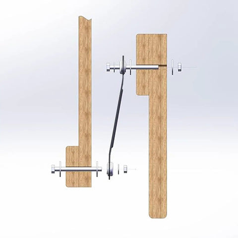 Durable Galvanized Glider Bearing Arms 9 Inch Overall Length 7 And A Half Inch Center To Center Bolt Hole Distance 1 Quarter Inch Bolt Hole Diameter Four Pack Replacement Hardware For Outdoor Patio Gliders And Garden Benches side view