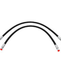 Heavy Duty Mini Excavator Hydraulic Hoses Set 32 Inch With One Quarter Inch Connectors Two Pack High Pressure Rubber Hoses