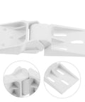Universal Chest Freezer Hinge Set For RV Refrigerator Doors Center Support Replacement in white, shown front and side views