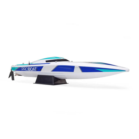 Sonicwake V2 36 Inch Self Righting Brushless RC Boat With Deep V Hull Ready To Run Batteries And Charger Not Included White Color