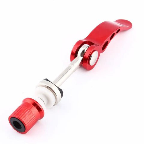 Red Bike Seatpost Quick Release Clamp And Skewer Fastener Replacement For Tool Free Height Adjustment In Cycling