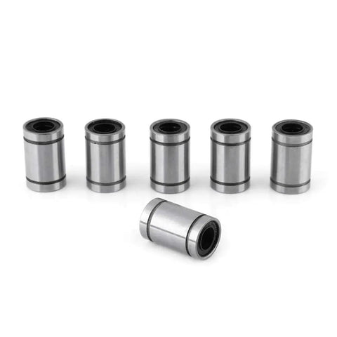 Straight Up Premium LM8UU Linear Motion Ball Bearing Guide Bushing 8mm X 15mm X 24mm displayed in a group of six.