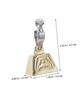Stainless steel fishing bite alarms with clip showing dimensions