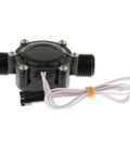 20V Micro Hydro Turbine Generator for water power, black compact unit with wires suitable for off grid charging at remote spots