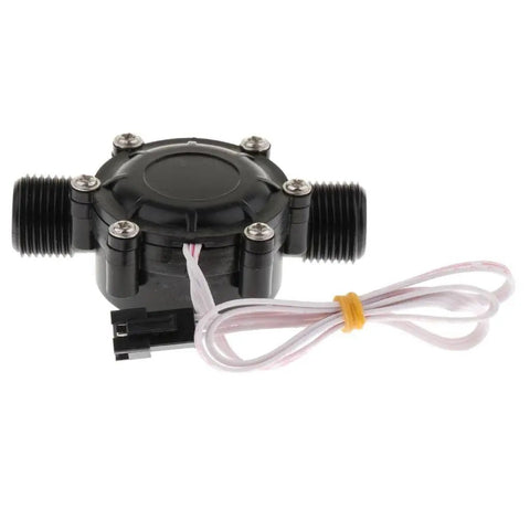 20V Micro Hydro Turbine Generator for water power, black compact unit with wires suitable for off grid charging at remote spots