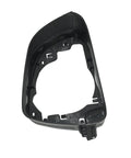 Right Side Rearview Mirror Housing Frame Trim Ring Plug And Play Cover For Tesla Model 3, black plastic, detailed interior view.
