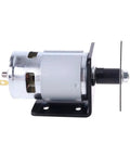 DC 12V Table Saw Motor Kit with brackets and saw blade, featuring five copper windings and cooling fan for woodworking DIY projects