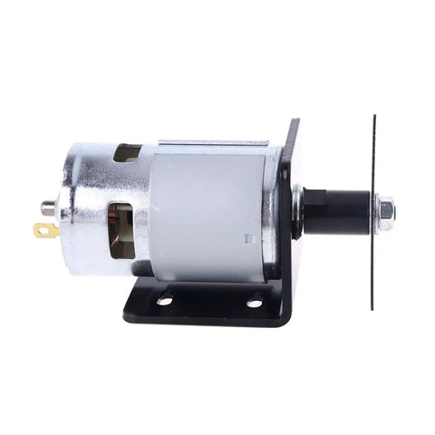 DC 12V Table Saw Motor Kit with brackets and saw blade, featuring five copper windings and cooling fan for woodworking DIY projects
