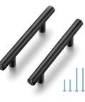 Set Of 30 Matte Black Cabinet Pulls, 5 Inch Length, 3 Inch Hole Centers (76mm), Stainless Steel Drawer Handles with screws
