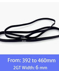 2GT 6mm Closed Loop Timing Belt 410 420 426 430 436 440 444 450 454 460mm One Piece Drive Belt for CNC Machines and 3D Printers