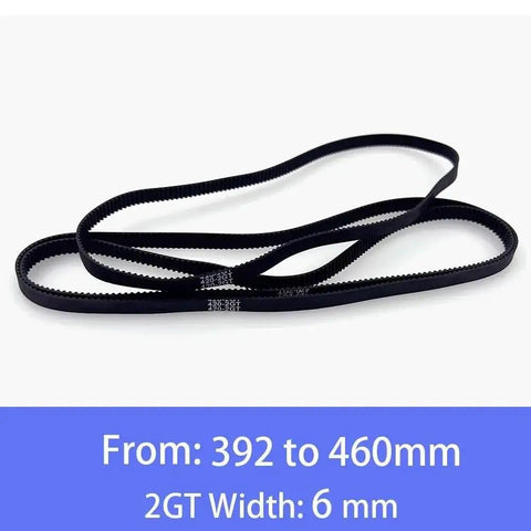 2GT 6mm Closed Loop Timing Belt 410 420 426 430 436 440 444 450 454 460mm One Piece Drive Belt for CNC Machines and 3D Printers