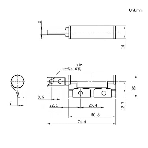 Amazon zinc alloy damping 360° rotation hinge, right-hand, 2.5 N·m torque, 1 pc