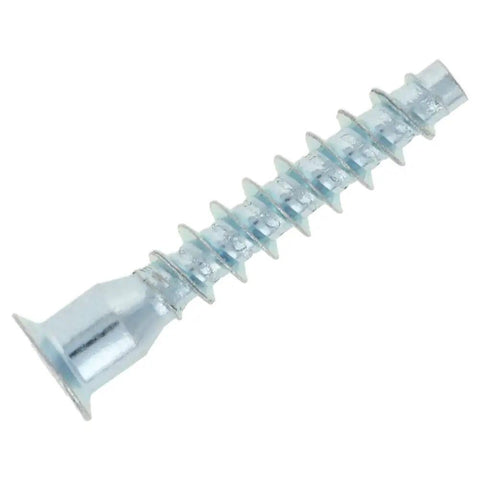 7x40mm Furniture Confirmat Screws Self Drilling Carbon Steel Zinc Plated Inner Hex Socket Hex Head Durable Silver Tone