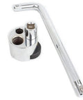 1/2 Inch Drive Easy Out Stud And Bolt Extractor Kit For Cars And Trucks Removes Broken Studs, Rounded Nuts, And Stubborn Bolts From 6-19 Mm Range With Hardened Teeth And Black Oxide Finish, Includes 10 Inch Wrench In Silver
