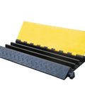 Tough As Nails Heavy Duty Cable Protector Ramp 3 Channel 1 Piece 36 Inch Long Black And Yellow Cord Cover With 44000 Lbs Capacity