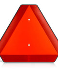 Slow Moving Vehicle Sign 14x16 Reflective Triangle Plastic Engineering Grade For Golf Carts Meets ASAE S276.4, 600 Feet Visibility