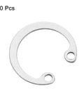 50 Pcs 16.6mm Inner Retaining Ring Circlip 304 Stainless Steel Snap Rings C Clips GB893 For Grooved Shafts Studs Silver Tone