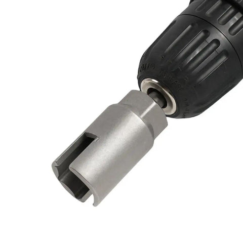 Two Pack Wing Nut Driver Set With Quick Connect Hex Shank One Quarter Inch For Panel Wing Nuts Screws Eye C Hook Bolts Q Hanger And Wire Twisting Heavy Duty CRV Steel Handyman Tool Kit installed on drill