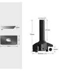 12.7mm Router Bit With 1/2 Inch Shank For Spoilboard Surfacing And Planing, 3-Wing Carbide Insert, 4-Edge Cutter, Includes 10 Matching Inserts
