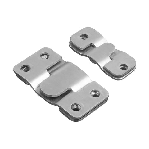 Stainless Steel Flush Mount Wall Bracket Picture Hanger For Shelves Cabinets And TV Mounts Interlocking Buckle Clip Secure Mounting