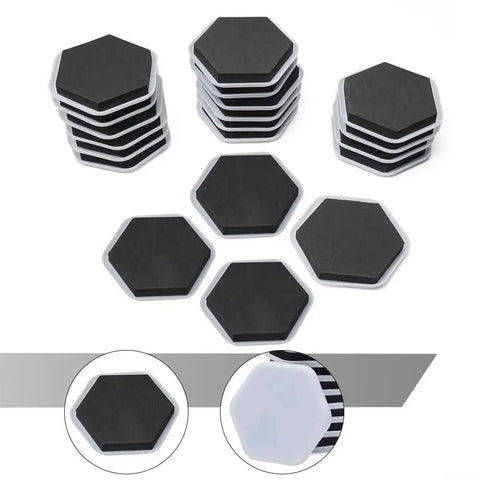 Total Game Changer 20 Pack Heavy Duty Furniture Sliders For Smooth Carpet Moves No Sweat Gliding Self Adhesive Backing hexagonal pads
