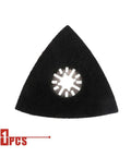 80mm Triangular Sanding Pads 4 Pack Hook Loop Stainless Steel Multitool Discs with dust venting hole and black backing