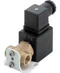 Heavy Duty 24 Volt Electric Solenoid Valve For Boat Freshwater Systems Featuring Solid Brass Construction And Quarter Inch Ports.