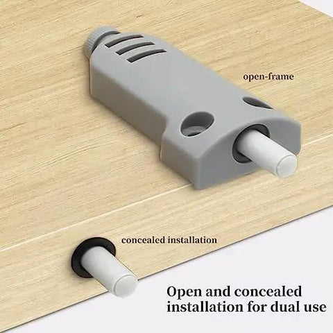 Heavy Duty 66 mm Cabinet Door Damps Engineered For A Buttery Smooth Soft Close Finish Stress Free Bolt On Setup, showing installation types.