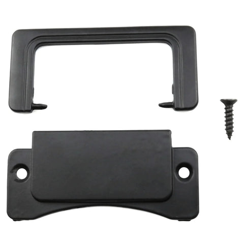 3 Inch Black Flush Pull Ring Handle Hidden Recessed Furniture Grip Zinc Alloy Set Of 2 For Cabinets And Drawers Durable Hidden Recessed Hardware components with screw