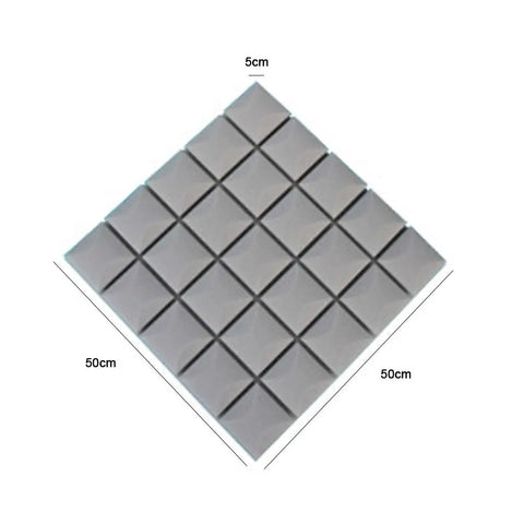 High Density Sound Proof Foam Panels 12 Pack Acoustic Wall Tiles Fire Retardant Sound Deadening Boards Banish Room Echoes Smooth Out Home Studio Space Dark Red, 50cm square foam panel.