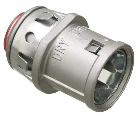 Snap-In Conduit Cable Connectors Insulated Throat 50 Pack Zinc Die Cast For MC HCF Steel And Aluminum Cable And AC HCF Cable