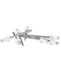 Short Aluminum Pop Rivets 1/8 Inch Diameter 100 Pack for sheet metal use, showcasing several rivets with white heads.