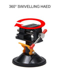 Mini Table Vise With Suction Base, 360 Degree Rotating Clamp, 0 to 25mm Jaw, with swivel head and suction base black aluminum