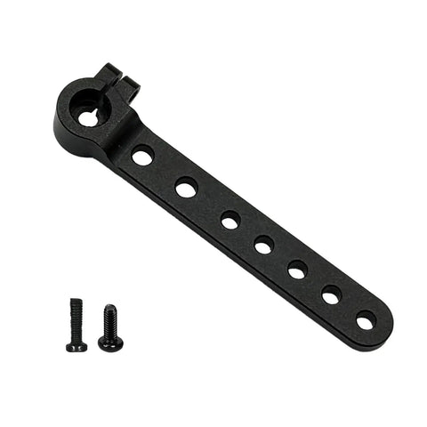 Two Pack 7075 Aluminum 25T Servo Arm Horns Long Steering Servo Arms For RC Cars Planes And Helicopters Black Premium Aluminum Upgrade