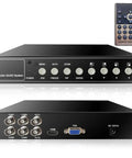4 Channel 1080P HD Quad Video Processor for AHD CVI TVI CCTV Security Cameras with Image Switcher and remote control