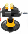Mini Table Vise With Suction Base, 360 Degree Rotating Clamp, 0 to 25mm Jaw, Engraving and Jewelry Watch Making Tool
