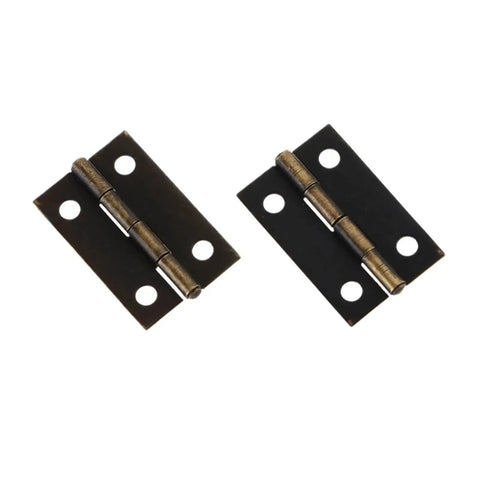Rotating Concealed Hinge Set For Cabinets And Drawers, 10 Pack, 24x16mm Butt Hinges Bronze Gold Decorative Finish