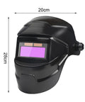 20cm x 28cm Sun Powered Auto Darkening Welding Helmet With LCD View, Lightweight Grinding Shield