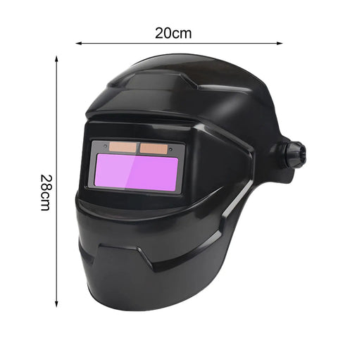20cm x 28cm Sun Powered Auto Darkening Welding Helmet With LCD View, Lightweight Grinding Shield