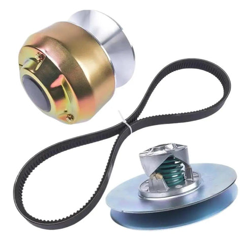 Clutch Replacement Kit For Trucks Includes AM140967 AM128794 AM140985 For 4X2 And 6X4 Configurations shown with belt and components