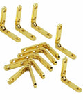 90 Degree Zinc Alloy Spring Hinge For Wooden Jewelry Boxes And Gift Chests, 10 Pcs Per Bag, Rust Resistant Hardware That Adds Dope Style To Desks Cabinets And Tables displayed on white background