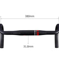 Beefy Aluminum Alloy Drop Bar Handlebar 31.8mm Clamp 380mm Wide For Mountain Bikes Road Bikes And Fixed Gear Lightweight Ergonomic