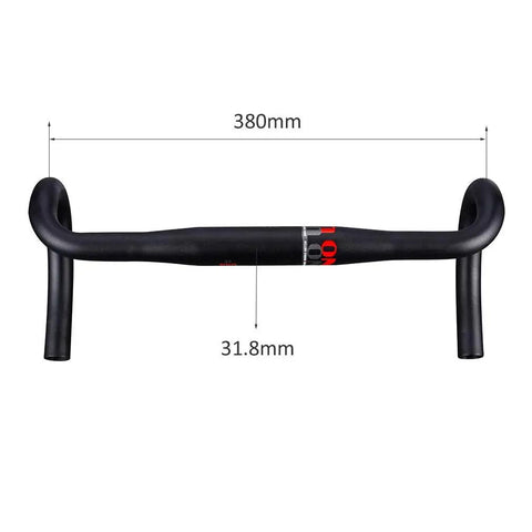 Beefy Aluminum Alloy Drop Bar Handlebar 31.8mm Clamp 380mm Wide For Mountain Bikes Road Bikes And Fixed Gear Lightweight Ergonomic