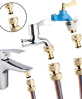 5 Pack Hose Barb Connector Brass Water Pipe Fittings For Garden Hose And Faucet Adapters Universal 15Mm To 23Mm Thread Converter