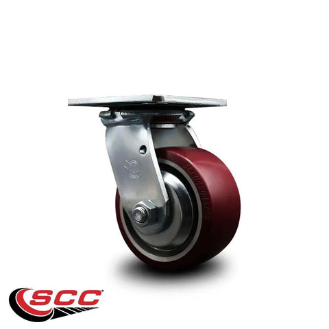4 Inch Swivel Caster With Thread Guard For SC750 And SC800 Floor Scrubbers, Beefy Heavy Duty Replacement Wheel, Polyurethane Service Caster For Reliable Mobility, Easy Roll, Durable Fit, Fits Advance Floor Scrubbers.