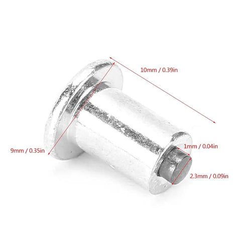 Heavy Duty Tire Stud Screws And Tungsten Steel Anti Slip Nails For Cars Motorcycles Atvs And Utvs, close-up view of a screw, 10mm size, metal material.