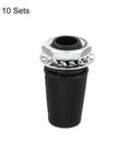 Heavy Duty Cord Grips Connector and Cable Glands Set for Wiring Pendant Lights and Ceiling Lamps 10 Pack Black Metal Plastic Hardware