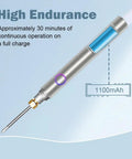 Cordless Soldering Iron Kit With 1100mAh USB Battery showcasing high endurance features.