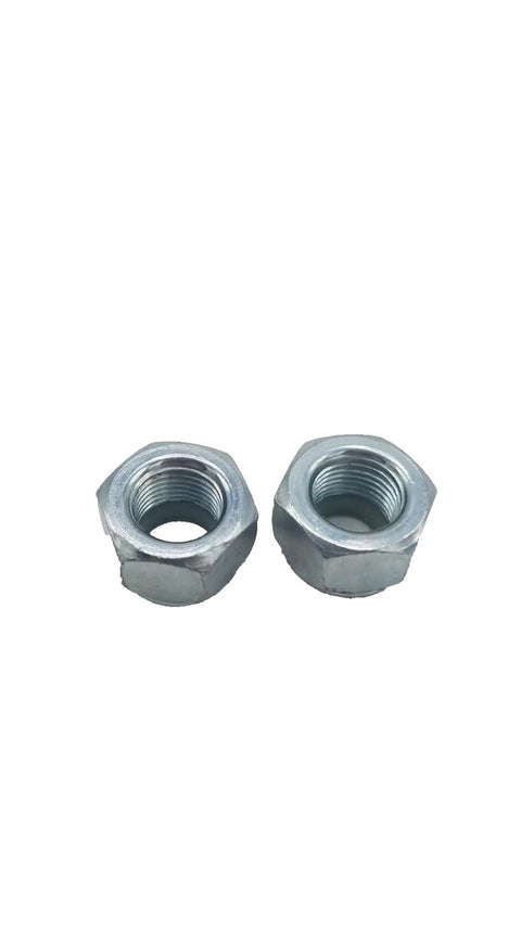 Heavy Duty 8K Trailer Axle U Bolt Kit For Three And A Half Inch Round Tubes With Nine Sixteenth Inch Thread And Seven Point Eight Inch Bolt Length With Nylon Lock Nuts For Eight Thousand Pound Trailers, two lock nuts